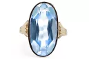 Vintage Jewlery Ring Aquamarine 14K Yellow gold vrc113y